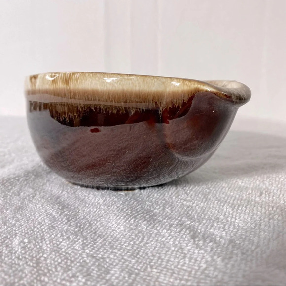 Vintage McCoy Pottery USA Ceramic Brown Drip Gravy Boat  7128 - Picture 8 of 16